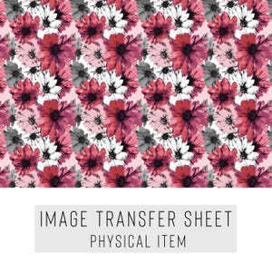 Polymer Clay Transferpapier – Kräftiges Blumenmuster – Wasserlösliches Blatt für Ohrringe & Schmuck – TP-338