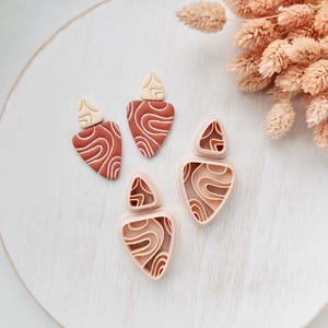 Polymer Clay Cutter Set, Ohrringformen in organischer Tropfenform, Modellierwerkzeug für Schmuckherstellung, modernes Design ZJ-26