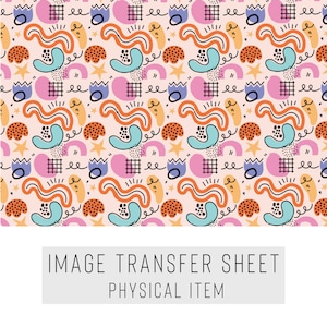 Polymer Clay Transferpapier – Abstraktes Farbmuster – Wasserlösliches Blatt für Ohrringe & Schmuck – TP-172