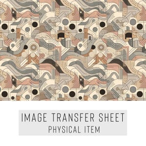 Polymer Clay Transferpapier – Abstraktes Retro-Muster – Wasserlösliches Blatt für Ohrringe & Schmuck – TP-258