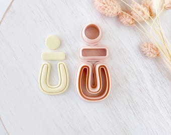 Polymer Clay Cutter, U Shape Arch Cutters for Earrings, Minimal Clay Cutter Tool for Jewelry Making, Modern Style, U-07