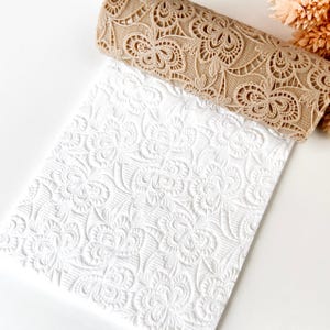 Polymerlera texturrulle – Dekorativt blommönster – Lerverktyg för örhängen och smycken – R-096