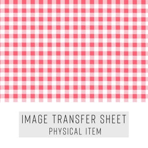 Polymer Clay Transfer Paper – Pink Gingham Pattern – Water Soluble Sheet for Earrings & Jewelry – TP-270
