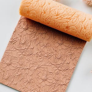 Rullo per texture in argilla polimerica – Motivo floreale in pizzo – Strumento per la creazione di orecchini e gioielli – R-221