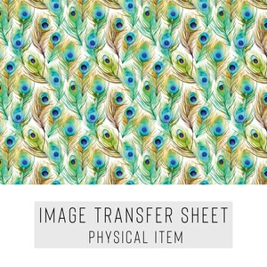 Polymer Clay Transfer Paper – Peacock Feather Pattern – Water Soluble Sheet for Earrings & Jewelry – TP-110