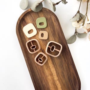 Polymer Clay Cutter, Geometric Shapes, Rounded Earring Cutter Tool, Clay Cutters for Jewelry Making, K-21