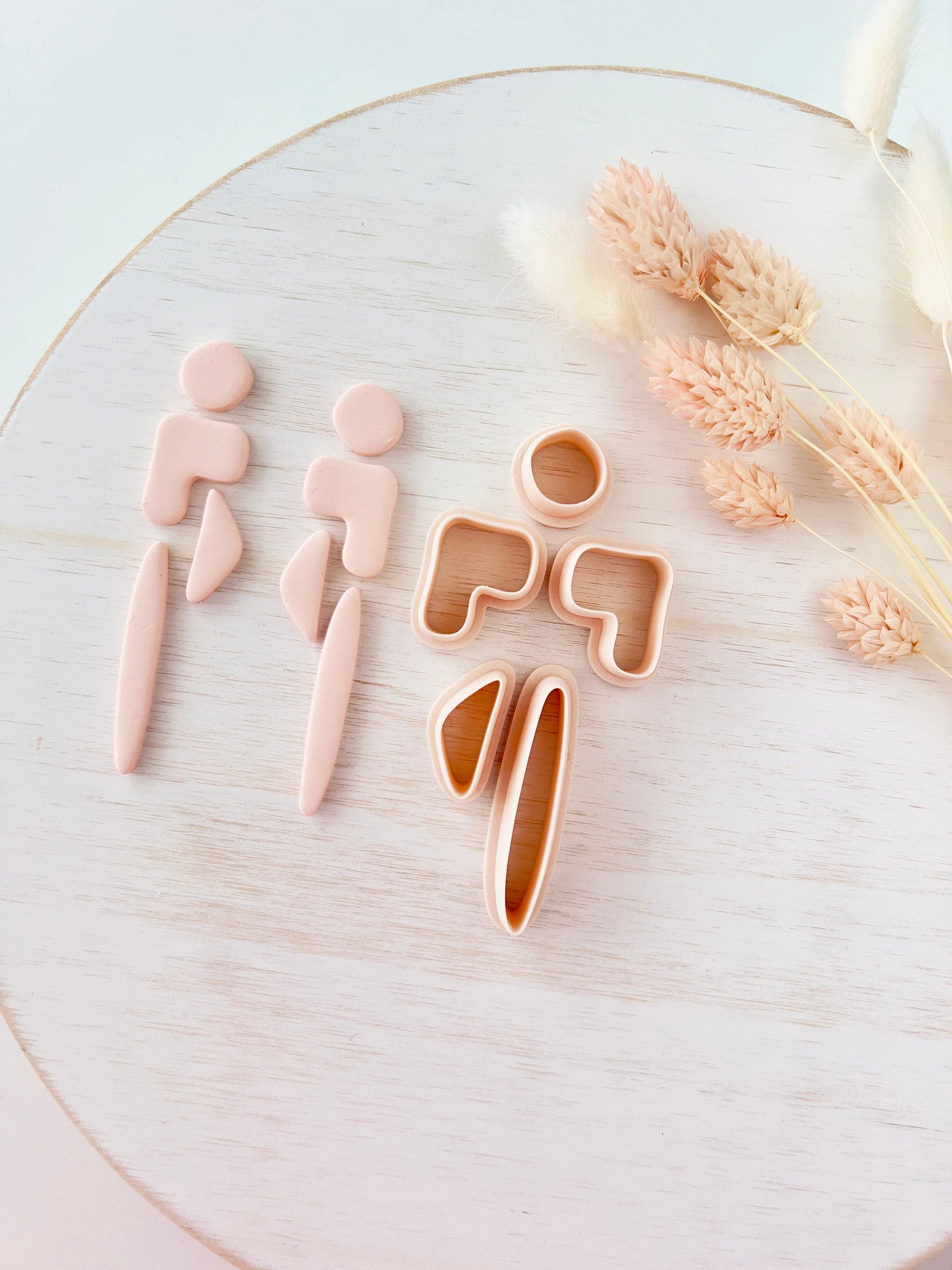 ポリマークレイカッター 197 ダングルカッターセット、アブストラクトカッター、ポリマークレイ