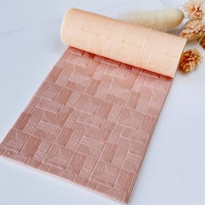 Polymer Clay Texture Roller – Square Tile Pattern – Clay Tool for Earrings & Jewelry – R-162