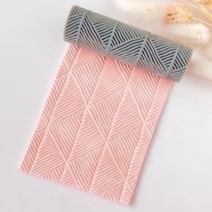 Polymer Clay Texture Roller – Diamond Line Pattern – Clay Tool for Earrings & Jewelry – R-028