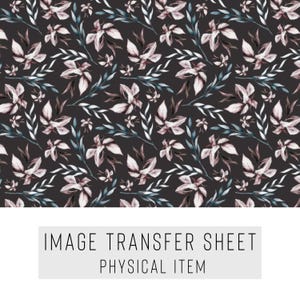 Polymer Clay Transfer Paper – Dark Floral Pattern – Water Soluble Sheet for Earrings & Jewelry – TP-343