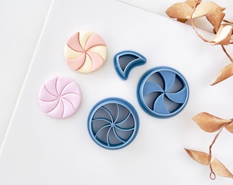 Polymer Clay Cutter, Spiral Shapes, Abstract Earring Cutter Tool, Clay Cutters for Jewelry Making, N-05