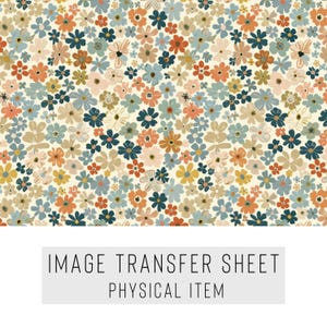 Transferpapier voor polymeerklei – Klein bloemenpatroon – Wateroplosbaar vel voor oorbellen en sieraden – TP-319
