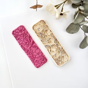 Rodillo texturizador para arcilla polimérica, rodillo con diseño floral, herramienta para arcilla polimérica, herramienta para texturizar arcilla para la fabricación de joyas, B-07