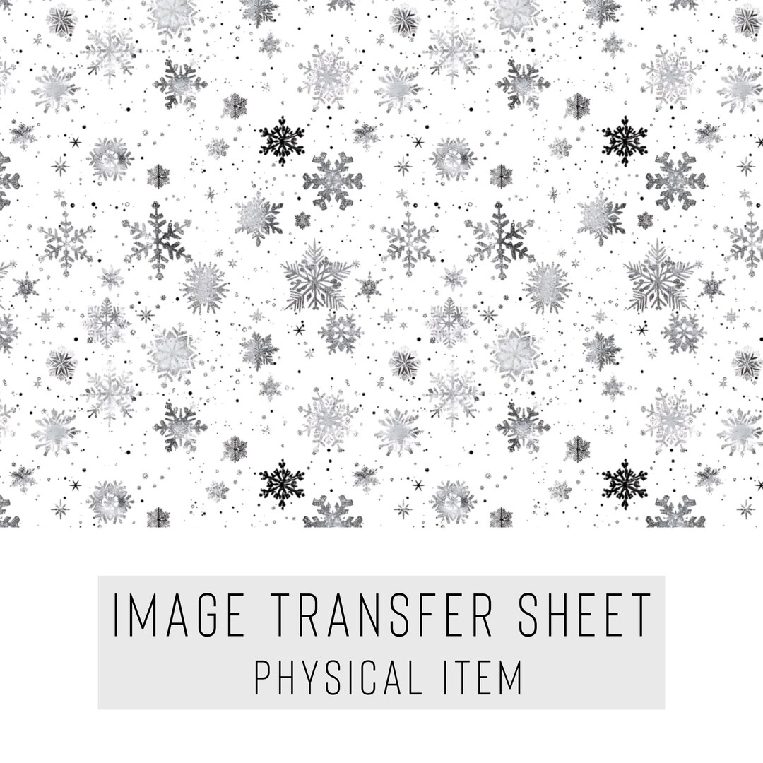 Christmas Snowflakes Clay Transfer Paper Image Transfer Sheet for