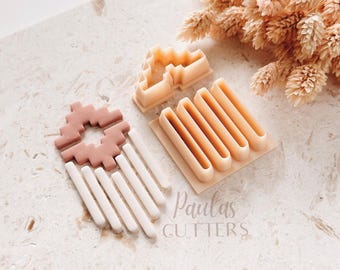 Polymer Clay Cutter, Square Shapes, Geometric Earring Cutter Tool, Clay Cutters for Jewelry Making, C-07