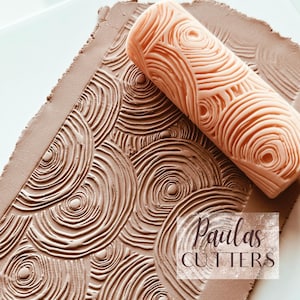 Polymer Clay Texture Roller – Swirl Pattern – Clay Tool for Earrings & Jewelry – R-306