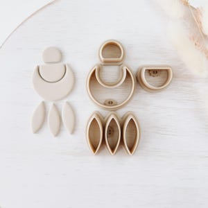 Set di taglia-argilla polimerica, forme per orecchini pendenti ad arco, strumento di taglio per argilla stampato in 3D per la creazione di gioielli, design moderno, ZC-10