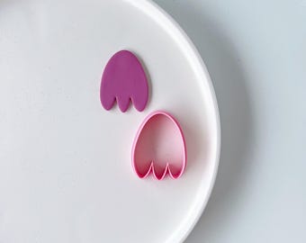 Polymer Clay Cutter, Tulip Shapes, Floral Earring Cutter Tool, Clay Cutters for Jewelry Making, I-25
