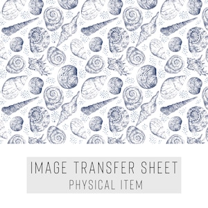 Transferpapier für Polymer Clay – Muschelmuster – Wasserlösliches Blatt für Ohrringe & Schmuck – TP-353