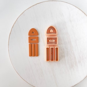 Juego de cortadores de arcilla polimérica, formas modernas de flecos arqueados para pendientes, herramienta de corte de arcilla para la fabricación de joyas, diseño geométrico llamativo, Y-14