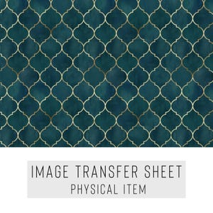 Papel de transferencia para arcilla polimérica – Diseño marroquí – Lámina soluble en agua para pendientes y joyería – TP-360