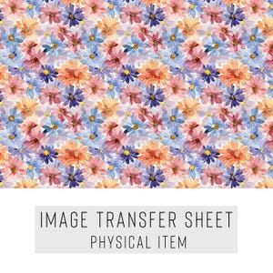 Polymer Clay Transfer Paper – Colorful Floral Pattern – Water Soluble Sheet for Earrings & Jewelry – TP-333