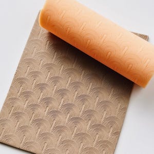 Rodillo texturizador para arcilla polimérica – Diseño en abanico – Herramienta para arcilla para pendientes y joyería – R-211