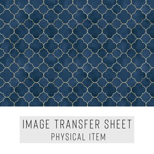 Papel de transferencia para arcilla polimérica – Diseño marroquí – Lámina soluble en agua para pendientes y joyería – TP-403