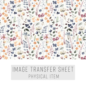 Polymer Clay Transfer Paper – Soft Wildflower Pattern – Water Soluble Sheet for Earrings, Jewelry & Clay Art – TP-095