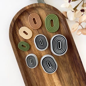 Cortador de arcilla polimérica, formas ovaladas, herramienta para cortar pendientes múltiples, cortadores de arcilla para la fabricación de joyas, J-10