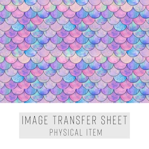 Polymer Clay Transferpapier – Meerjungfrauenschuppenmuster – Wasserlösliches Blatt für Ohrringe & Schmuck – TP-370