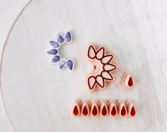 Polymer Clay Cutter Set, Floral Petal Shapes for Earrings, Clay Cutter Tool for Jewelry Making, Layered Flower Design Set, Y-16
