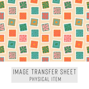 Polymer Clay Transfer Paper – Abstract Tile Pattern – Water Soluble Sheet for Earrings & Jewelry – TP-410