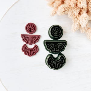 Fan Shape Polymer Clay Cutters, Bold Layered Earrings Shapes for Statement Jewelry Making, Fan Clay Tools ZL-21
