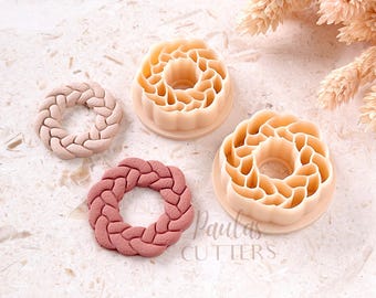 Polymer Clay Cutter, Round Shapes, Floral Earring Cutter Tool, Clay Cutters for Jewelry Making, G-28