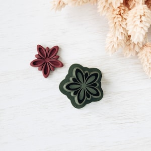 Minimal Bloom Polymer Clay Cutters, Simple Floral Earrings Shapes for Everyday Jewelry Making, Clean Clay Tools ZM-06