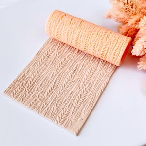 Textuurroller voor polymeerklei – Verticaal bladpatroon – Kleigereedschap voor oorbellen en sieraden – R-137