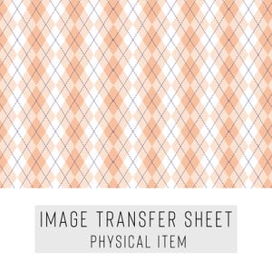 Polymer Clay Transferpapier – Orangefarbenes Rautenmuster – Wasserlösliches Blatt – TP-195