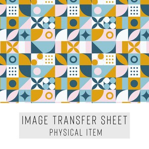 Polymer Clay Transfer Paper – Geometric Retro Pattern – Water Soluble Sheet for Earrings & Jewelry – TP-151