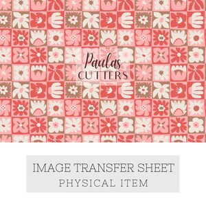 Polymer Clay Transfer Paper for Clay Earrings – Retro Floral Patchwork Tile Pattern Jewelry Texture – TP-568
