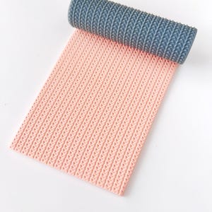 Rouleau à texturer pour pâte polymère – Motif à fines nervures verticales – Outil pour la création de boucles d'oreilles et de bijoux – R-034