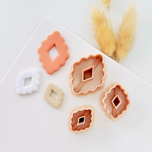 Polymer Clay Cutter, Diamond Shapes, Geometric Earring Cutter Tool, Clay Cutters for Jewelry, B-25