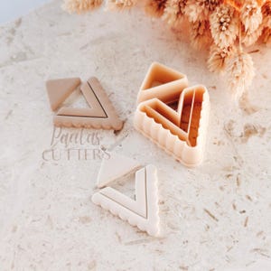 Cortador de arcilla polimérica, forma triangular en V, herramienta moderna para cortar pendientes, cortador de arcilla para joyería, A-09