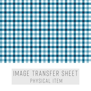 Polymer Clay Transfer Paper – Blue Gingham Pattern – Water Soluble Sheet for Earrings & Jewelry – TP-249