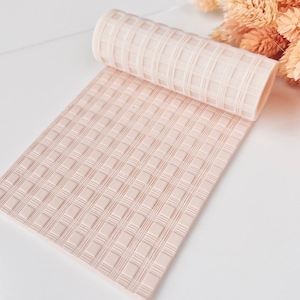 Polymer Clay Texture Roller – Woven Grid Pattern – Clay Tool for Earrings & Jewelry – R-078
