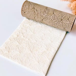 Textuurroller voor polymeerklei – Bloemenpatroon – Kleigereedschap voor oorbellen en sieraden – R-120