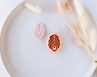 Polymer Clay Cutter, Leaf Earrings Shape, 3D Printed Clay Cutter Tool for Jewelry Making, Botanical Minimal Design, ZA-05
