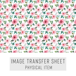 Polymer Clay Transfer Paper – Pink Rose Pattern – Water Soluble Sheet for Earrings, Jewelry & Clay Art – TP-059