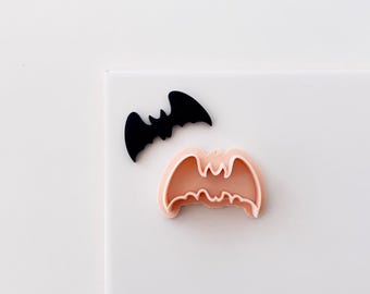 Polymer Clay Cutter, Bat Earrings Shape, 3D Printed Clay Cutter Tool for Jewelry Making, Spooky Halloween Design, ZB-11