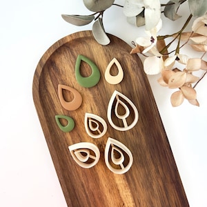 Cortador de arcilla polimérica, formas de gota, herramienta multiusos para cortar pendientes, cortadores de arcilla para la fabricación de joyas, J-21